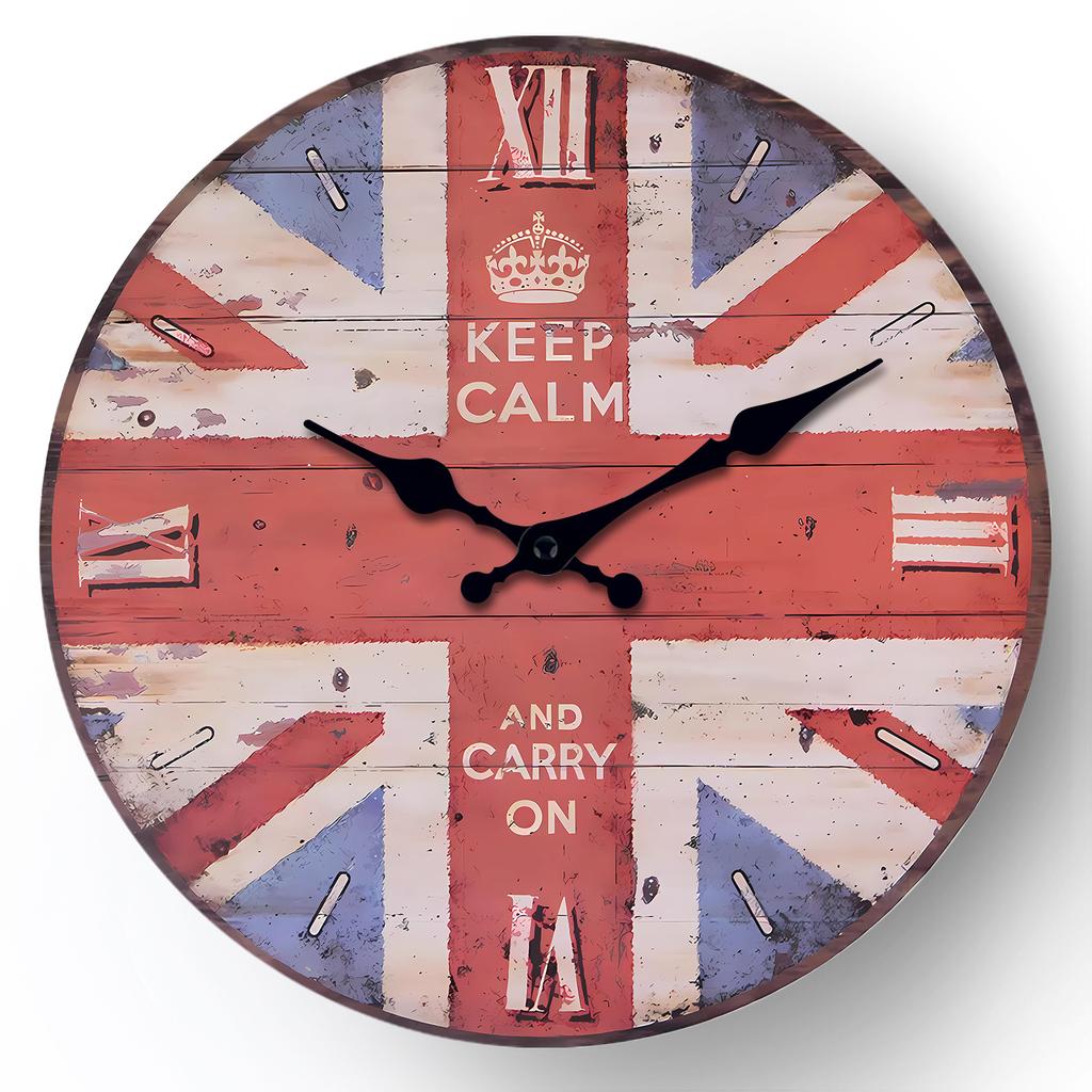 12 Inch Vintage Wooden Clock Coffee Shop Bar Living Room Bedroom Silent Wall Clock Home Decoration Quartz Clock Holiday Gift