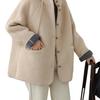 Women's Hooded Lambswool Plush Coat: Versatile Loose Fit, Velvet Lined, Thick and Warm for Autumn/Winter.