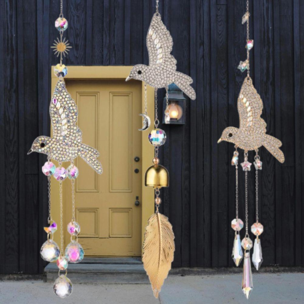 Hanging Wind Chime Hanging Ornaments Bird Sun Catchers Pendant  For Home Window Party Decor