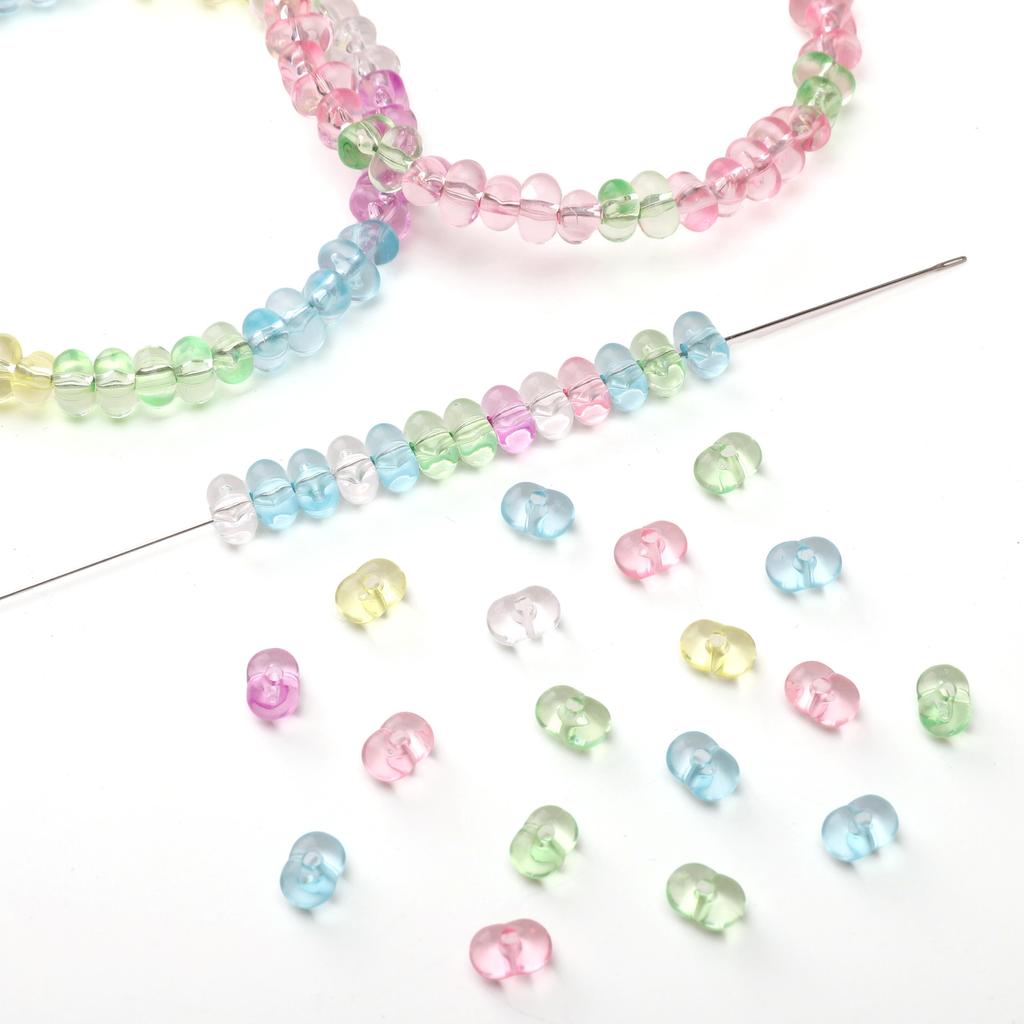 83Pcs Acrylic Translucent Peanut Beads For DIY Necklace Bracelet Earrings Jewelry Making Craft Accessories