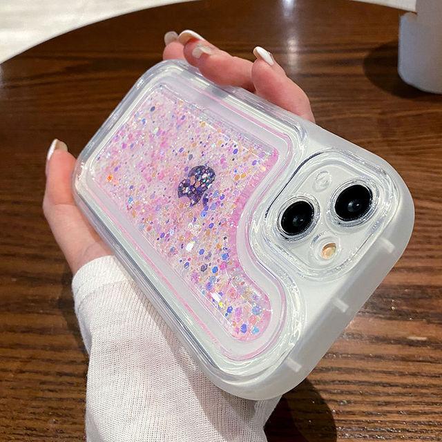 Ins Clear Moale Husa Telefon Bling Glitter Husa Telefon pentru Iphone 14 13 12 11 Pro Max Husa transparenta rezistenta la socuri