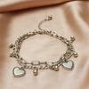 Simple and fashionable double-layer bracelet, wind stacked love pendant jewelry
