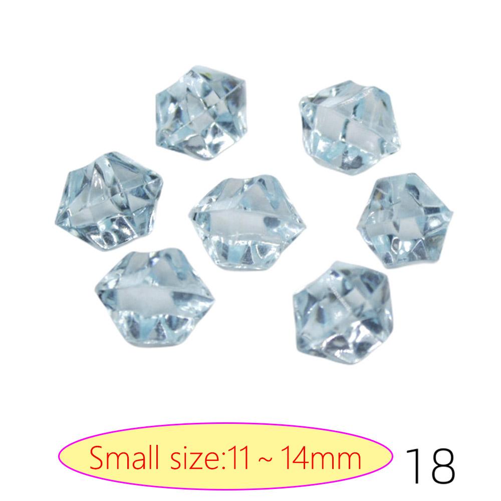 Acrylic Diamond Crystal Ice Rock Stones Vase Gems Confetti Table Scatter Beads Wedding Party Home Decor 100pcs 19 Color 11x14MM
