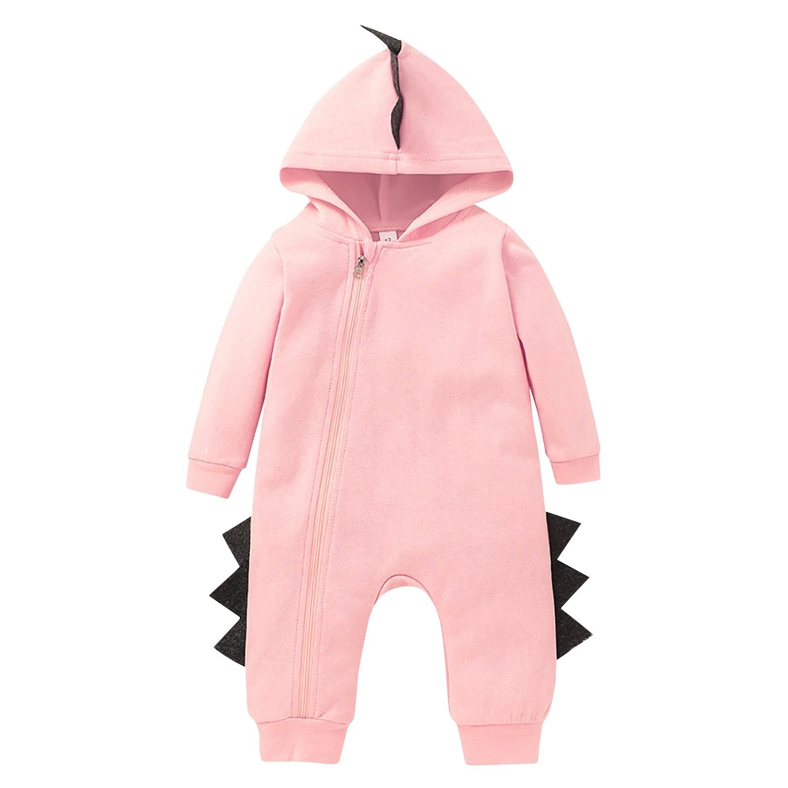 

Детская одежда для ползания на Хэллоуин, весенне-осенний комбинезон с капюшоном и длинными рукавами на молнии 9 розовый