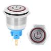 2Pcs DC3 6V 22mm 6 Pin Push Button Switch Stainless Steel Reset Button Switch with Sign