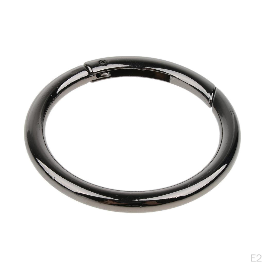 5 Pieces Zinc Alloy Round Spring Buckles Snap Hook Keychain Clip 1mm