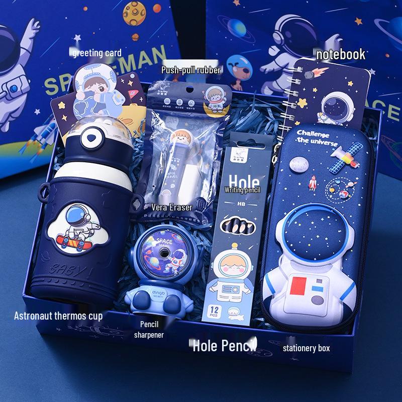 Children's Day Astronaut Stationery Gift Box for 10-Year-Old Boys - Surprise Birthday & Back-to-School Gift