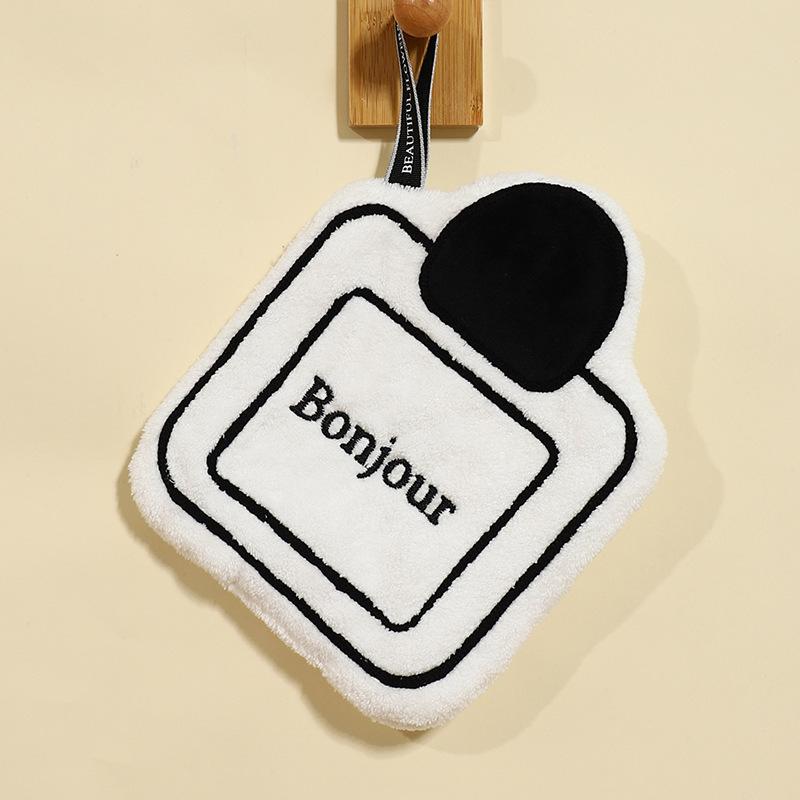 

Французское кухонное полотенце для рук, подвесное, из кораллового флиса, мягкое и утолщенное, милое, креативное полотенце для ванной One Size