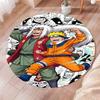 Naruto Round Area Rug Anime Cartoon Pattern Soft Non-Slip Floor Carpet For Bedroom Living Room Kids Room Playroom Home Decor Mat