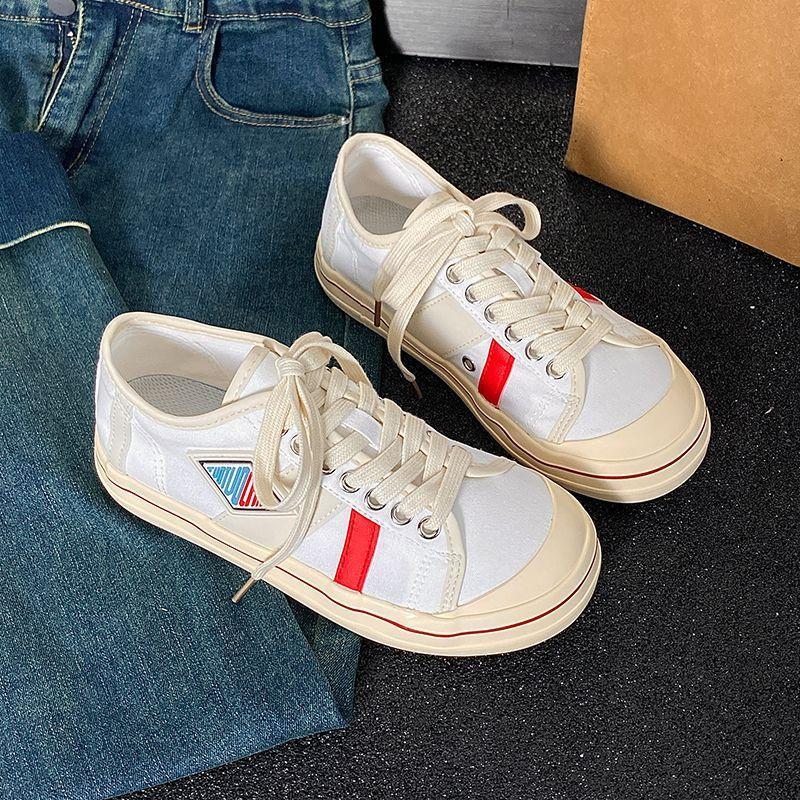 Retro Canvas Shoes 2025 Summer New Casual Student Soft-soled Shoes Versatile Breathable Women's Shoes Color Matching Sports Shoes