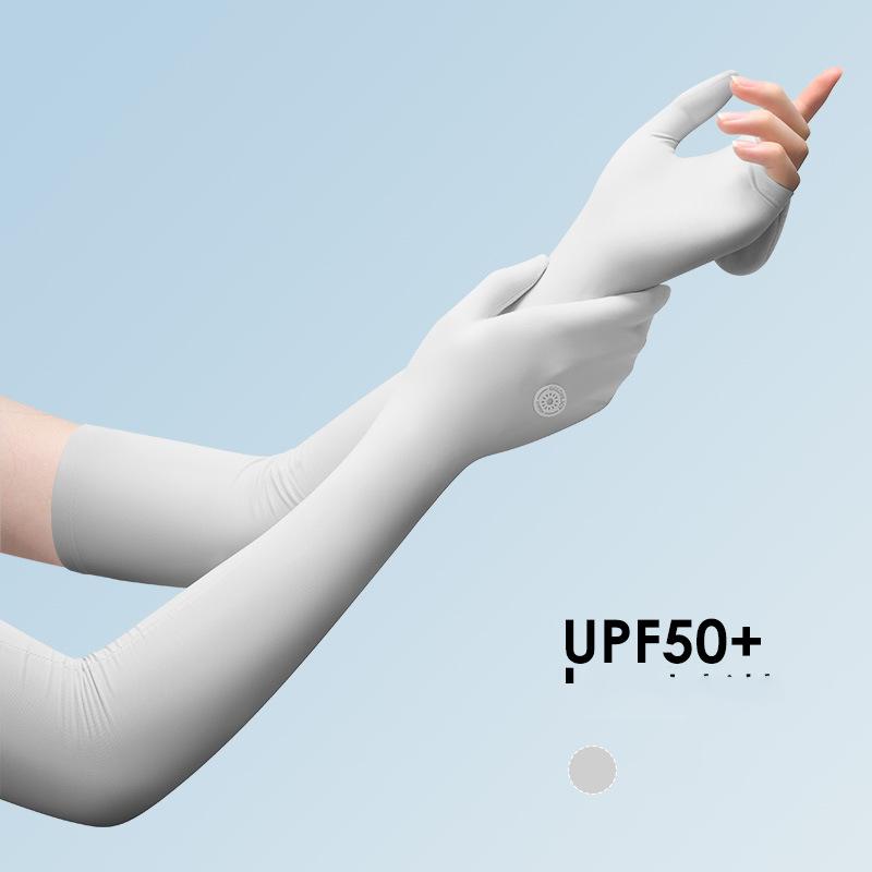 Summer Sun Protection Sleeve Women Outdoor Driving Riding Uv Long Breathable Arm Ice Silk Sleeves