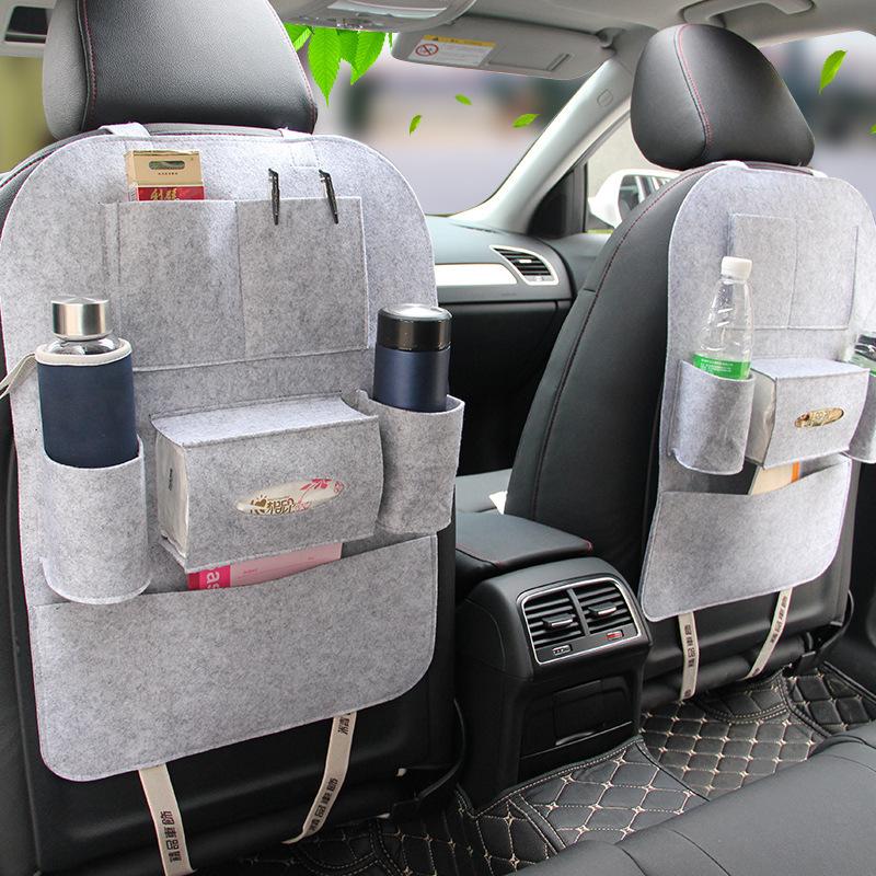 Car Seat Back Organizer - Hanging Felt Storage Bag for Vehicle Interior