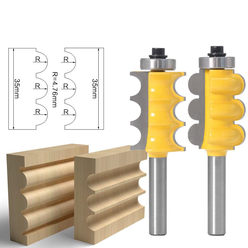 

1/2 шт., тройной шарик и тройная флейта, большой набор фрез, линейный нож, 8 мм, 12 мм, 1/2 дюйма, хвостовик, деревообрабатывающий резак 2pcs 8mm shank жёлтый