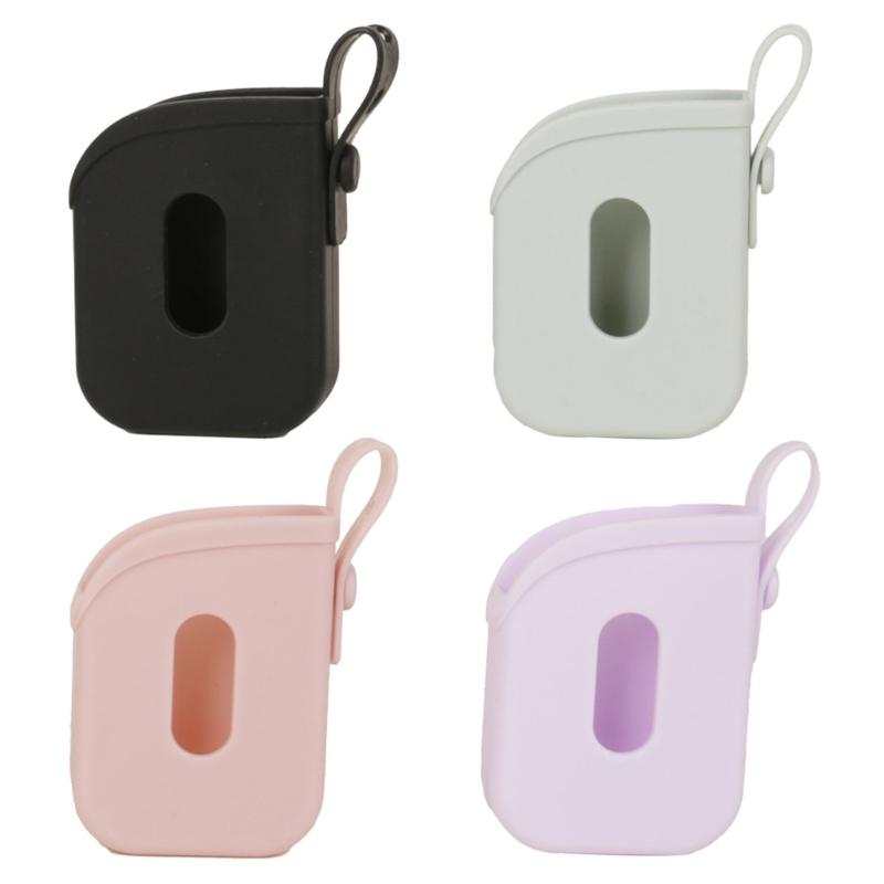 Portable Silicone Holder For Hand Sanitizer Sprays Protective Storage Case with Adjustable Lanyard for Backpack Handbag