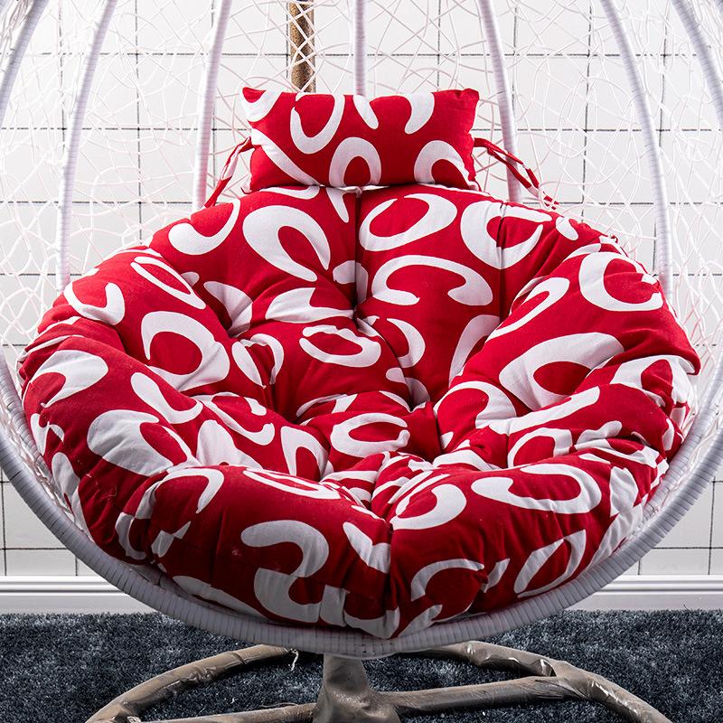 Verdickte Papasan Hängesessel Kissen Weiches Polsterkissen mit Kopfstütze für Haus Garten Innen Außen Hängesessel Schaukelsitz