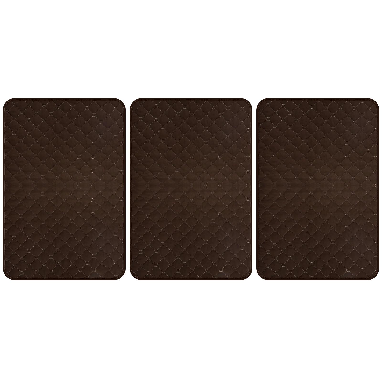 

3 шт. Чехол для подголовника дивана, мягкий полиэстер, защитный чехол для подголовника кресла, износостойкий чехол для подголовника кресла 57 x 38cm коричневый