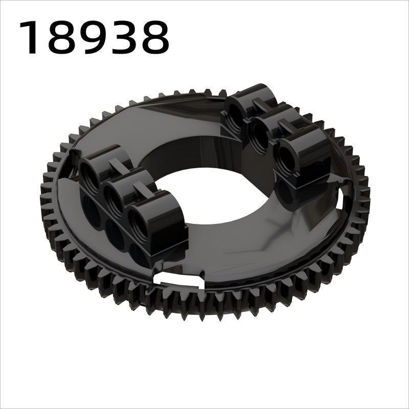 50g MOC 60T Large Turntable Building Blocks, Compatible with Technic Small Parts, Models 18938 & 18939 Standard