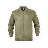 Men Faux Suede Bomber Jacket Stand Collar Full Zip Up Long Sleeve Solid Color Casual Outerwear Fall Daily Streetwear Coat
