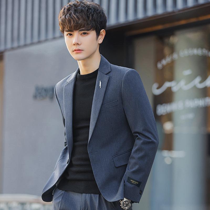 Casual Suit Korean Version Slim Fit Handsome Business Dress Spring and Autumn Trend Men's Small Suit Jacket