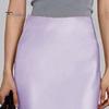 Spring Summer Maxi Skirt Women High Waist Silky Texture Long Skirt Solid Color Smooth Satin Fishtail Long Skirt