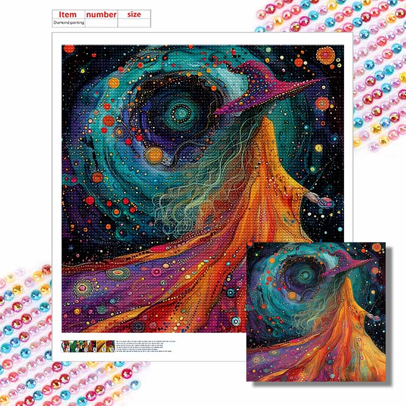 New Arrival 5D DIY Full Circle Diamond Painting "Elf Witch" Embroidery Cross Stitch Home Decor Gift