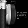 Haoge MC UV Camera Lens Protection Filter for Fujifilm X100VI and Fuji X100V Cameras with Integrated Adapter Ring, Black (LUV-XVIB)
