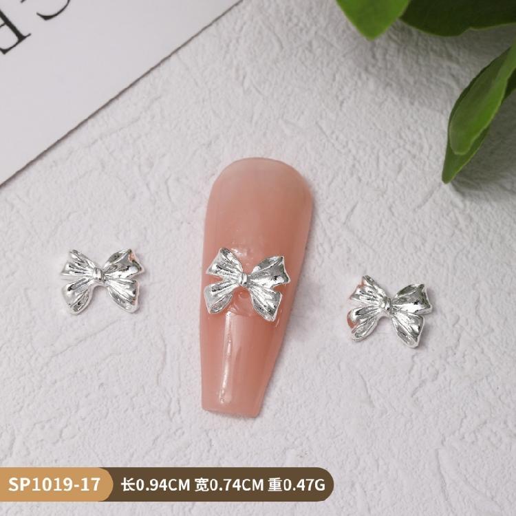 3D Metal Bows Nail Charms Nail Jewels Ribbow Bowknot Nail Art Decorations Nail Stud Nail Art Accessories for Women Girls