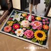 3D Flower Carpet Irregular Flower Shaped Water Absorbing Quick Drying Floor Mat Dirt Resistant and Wear-resistant Foot Mat