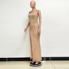 Halter Split Dress Sequins Temperament High Fashion Women