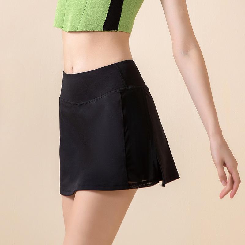 Spring and Summer Women's New Split Hip Covering Anti-embarrassment Quick-drying Fitness Sports Yoga Cover Short Skirt Tennis Skirt