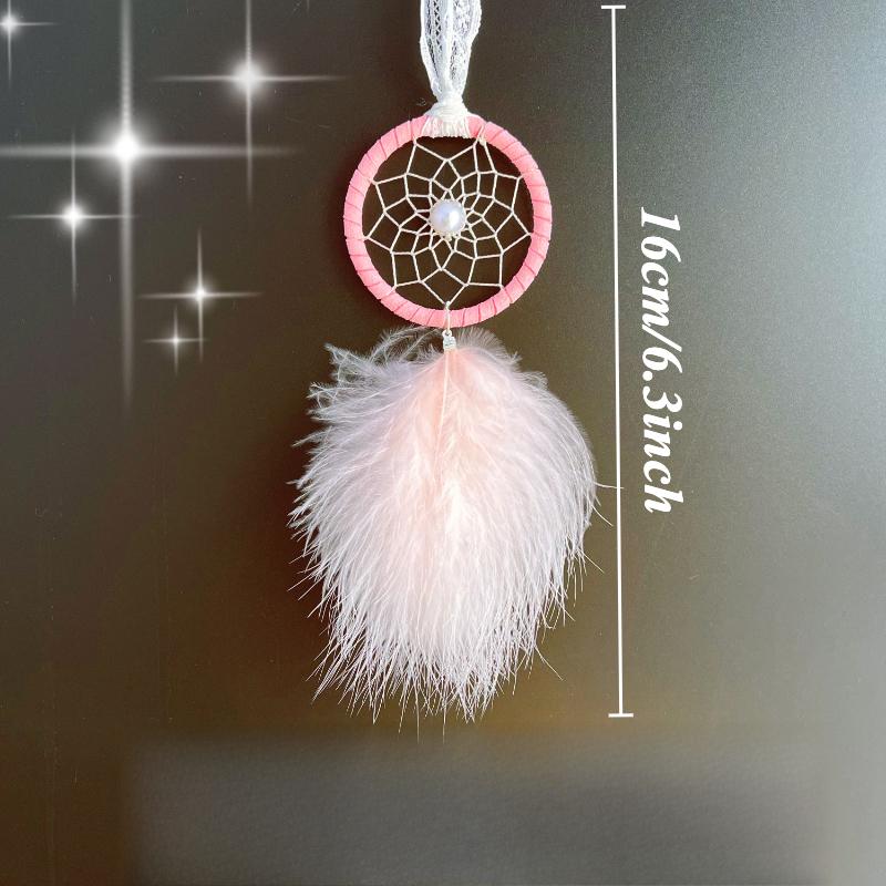 Handmade Mini Dream Catcher Pendant for Bedroom Decor Creative Feather Wind Chimes Dreamcatcher Car Ornaments Original Design