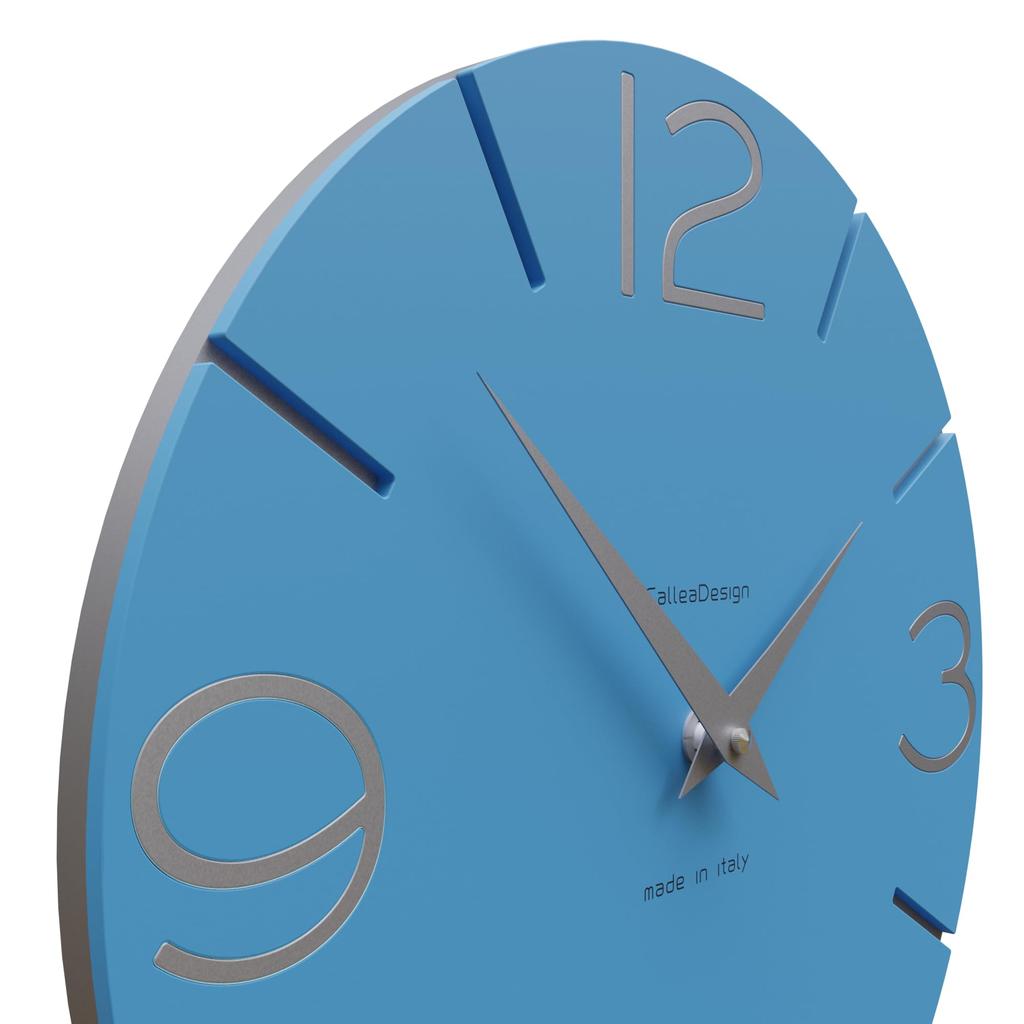 CalleaDesign SMILE Wall Clock Light Blue