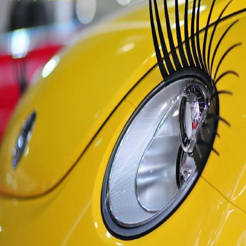 Car Sticker Individual Decoration Funny Decal  Car Headlight Charming Shapeable False Eyelashes Auto Exterior Modification