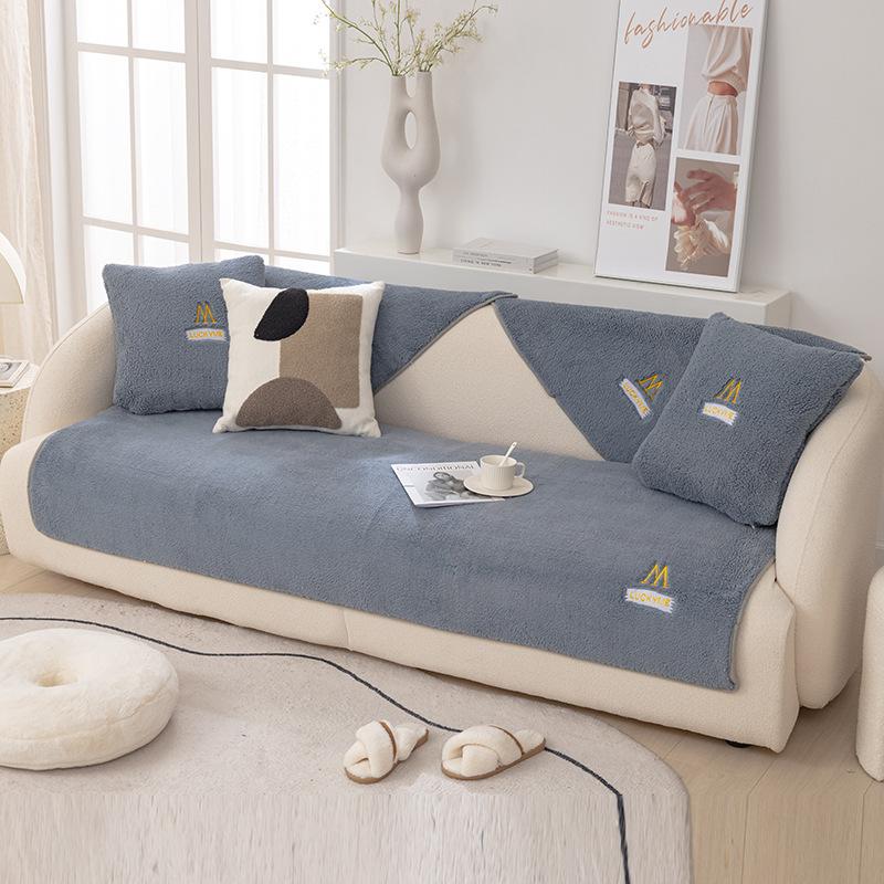 Polštář na pohovku Jednoduchý Moderní Kožený Potah na pohovku Protiskluzový Polštář Teplý Podzimní a Zimní Potah na pohovku Krycí Ručník