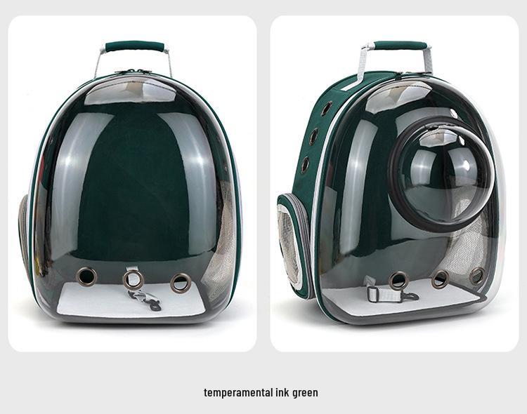 Transparent Portable Pet Backpack - Breathable Double Shoulder Travel Carrier for Cats