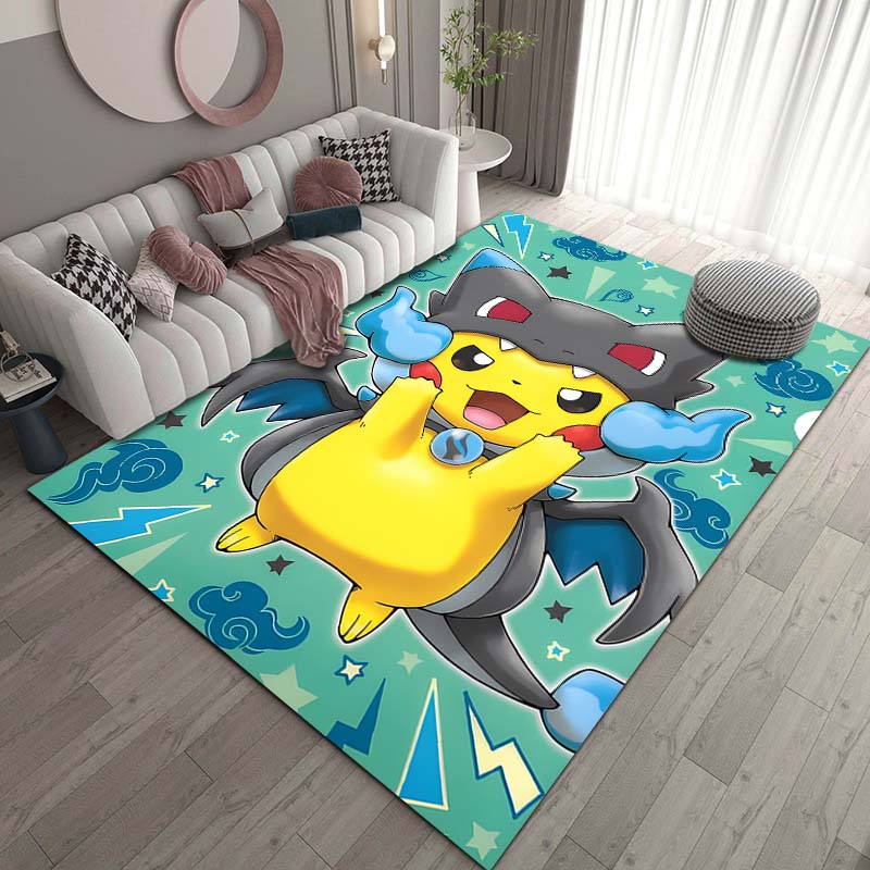 1PC Japan Pokémon Pikachu Printing Carpet for Living Room Bedroom Kid's Room Home Decor Sofa Play Mat Area Rug Non-slip Mat
