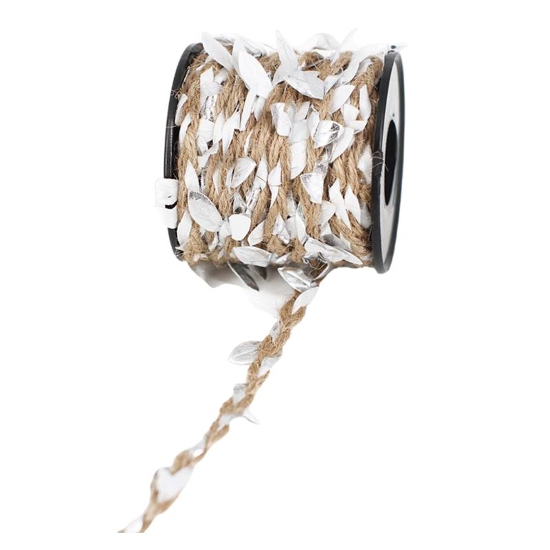 10m Leaf Rope String Natural Twine Leaf Ribbon Heavy Duty Hanging Rope for Wedding Decoration Gardening Accessories