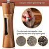 Pepper Mill Wood Salt and Pepper Mill Manual Salt Mill Spice Mill with Adjustable Ceramic Grinder f 25-26s