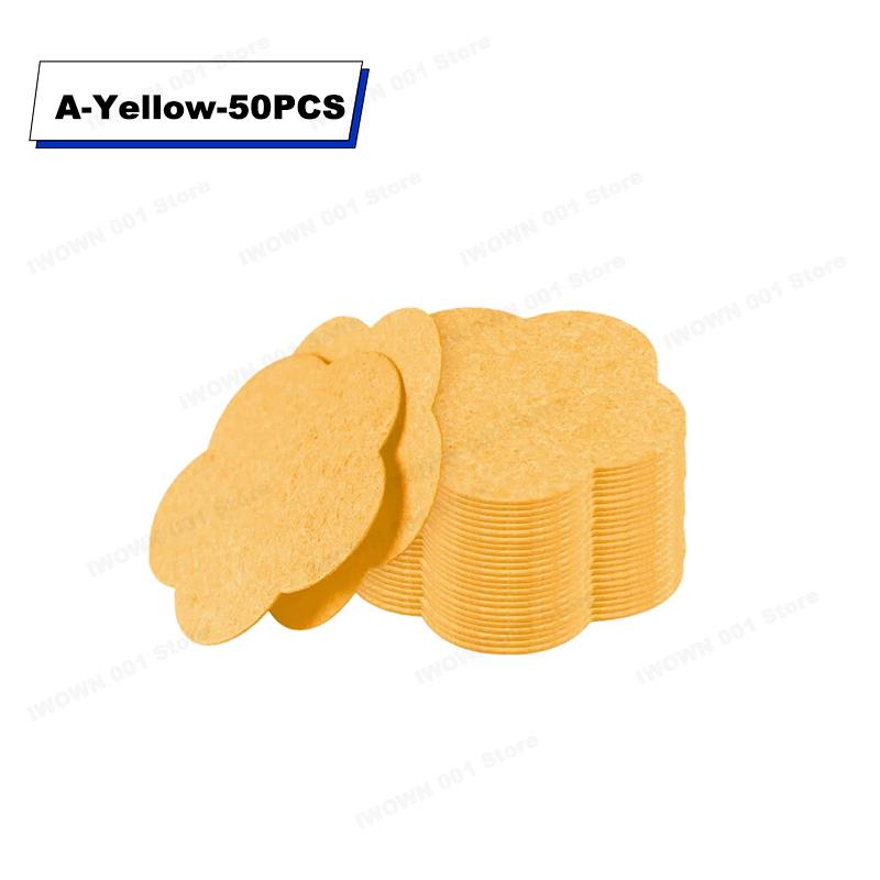 50 STÜCKBlumenförmigGesicht Rund Make-up Entferner Werkzeug Natürlicher Holzzellstoff Schwamm Zellulose Kompresse Kosmetikpuder Gesichtswaschschwamm