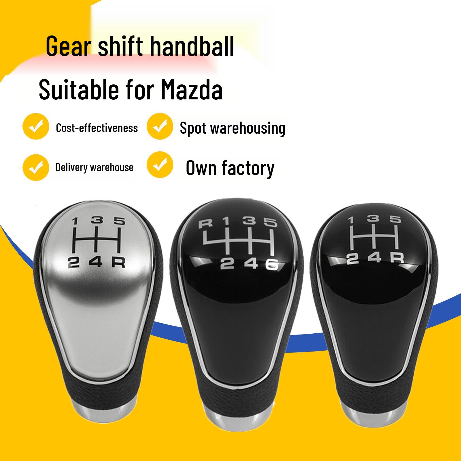 

Black 10MM Modified Manual Shift Knob for Mazda Cars 6-speed чорний