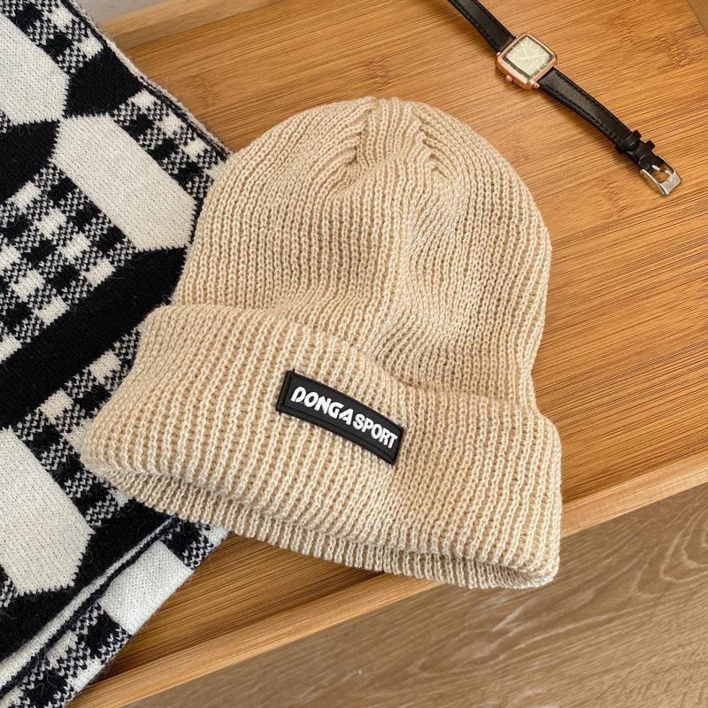 Hat Female Autumn and Winter New Ear Protection Wool Hat Red Face Small Warm Knitted Hat Big Head Circumference Cold Hat Male
