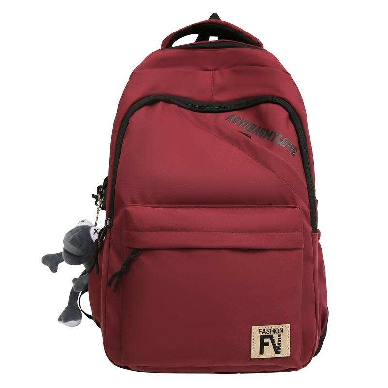 Женский однотонный школьный рюкзак — фото 14