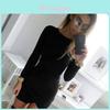 Robe Mini Élégante pour Femme, Manches Longues, Moulante, Robe de Cocktail, Soirée