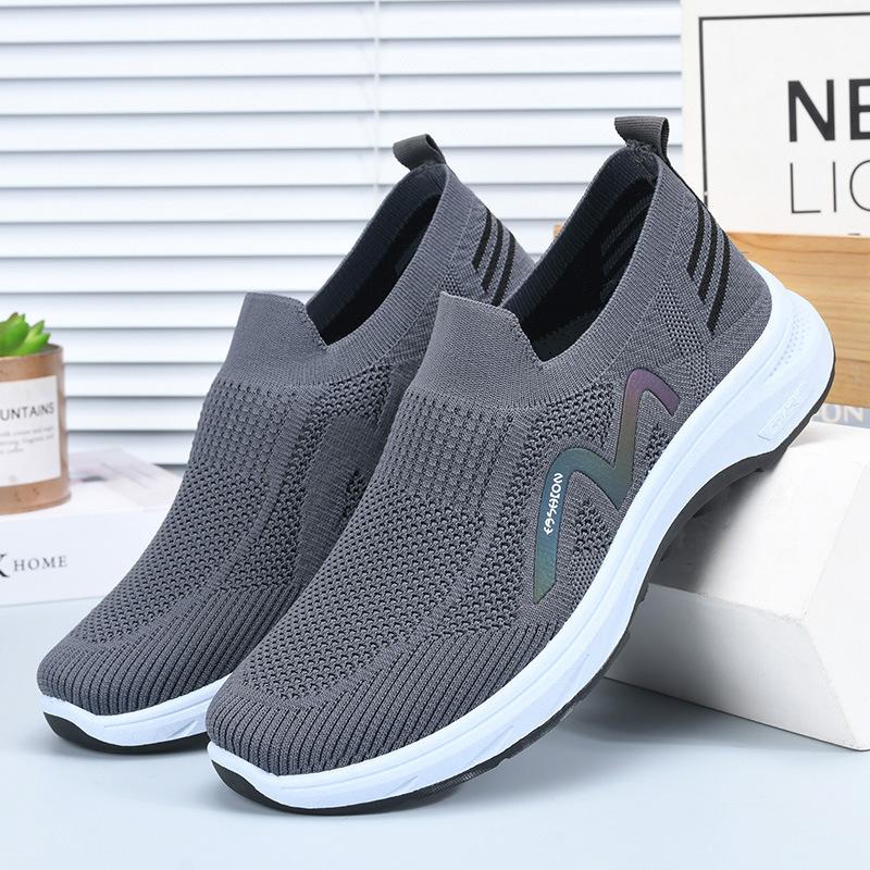 Spring and Summer Breathable Mesh Casual Shoes Comfortable Slip-On Sneakers for Men