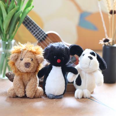 Cute Little Lion Pendant Plush Toy Doll Penguin Puppy Bag Hanging Keychain Doll