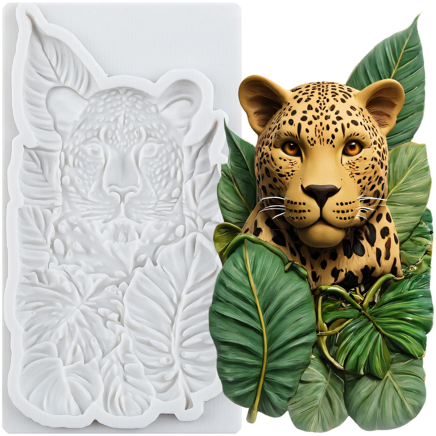 

Силиконовые формы Леопард Тропический лист Форма для мастики Инструменты для украшения торта Топпер для кексов Шоколадные конфеты Ручная работа Жевательная паста Полимерная глина серый