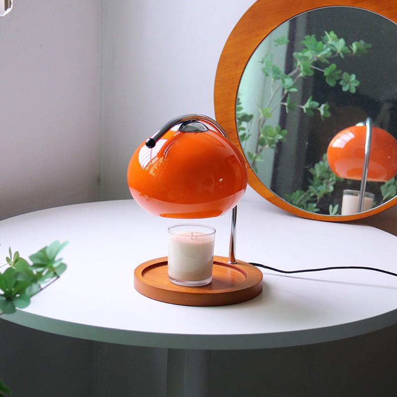 Used Orange Glass Korean Style Decorative Bedside Lamp - Simple Creative Night Light
