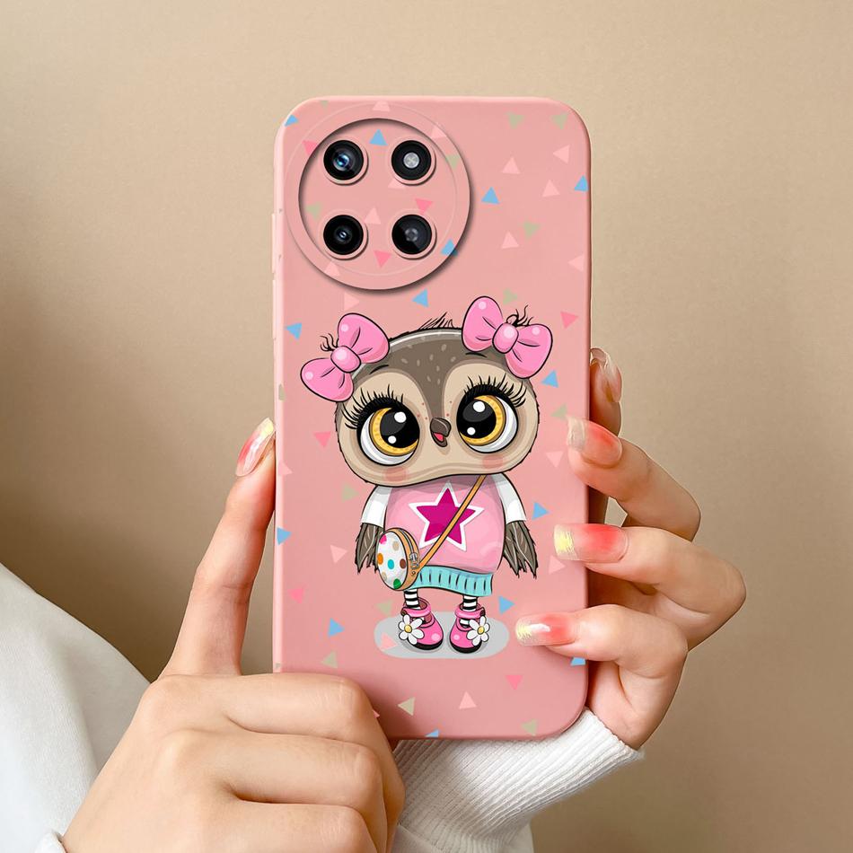 For OPPO Realme 11 4G Phone Cases Fashion Shell Soft Liquid Silicone Camera Protection Back Cover For Realme11 Anti Choc Funda
