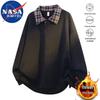 NASA MARVEL Men's Polo Collar Long Sleeve Top