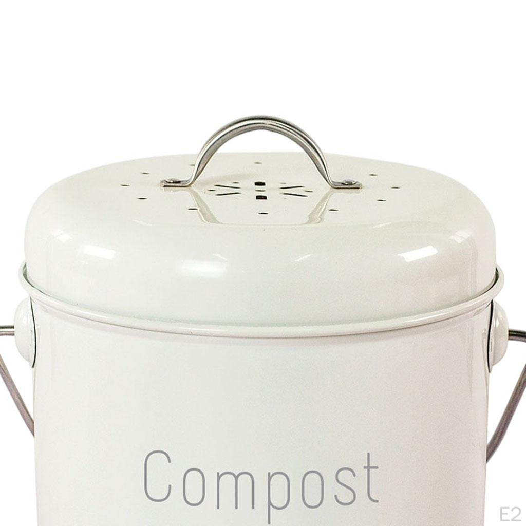 Bucket with Lid Kitchen Tar Carrying Handle Rustproof Easy To Clean